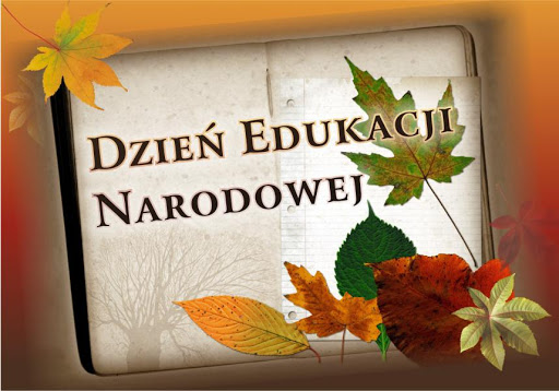 Zeszyt z liśćmi dzień Edukacji Narodowej